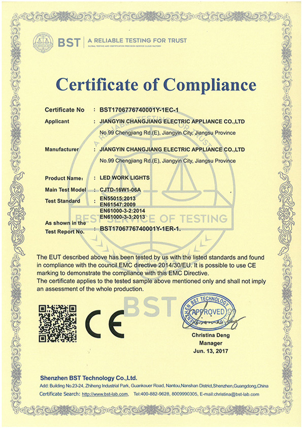 CE证书-CJTD-16W1-06A